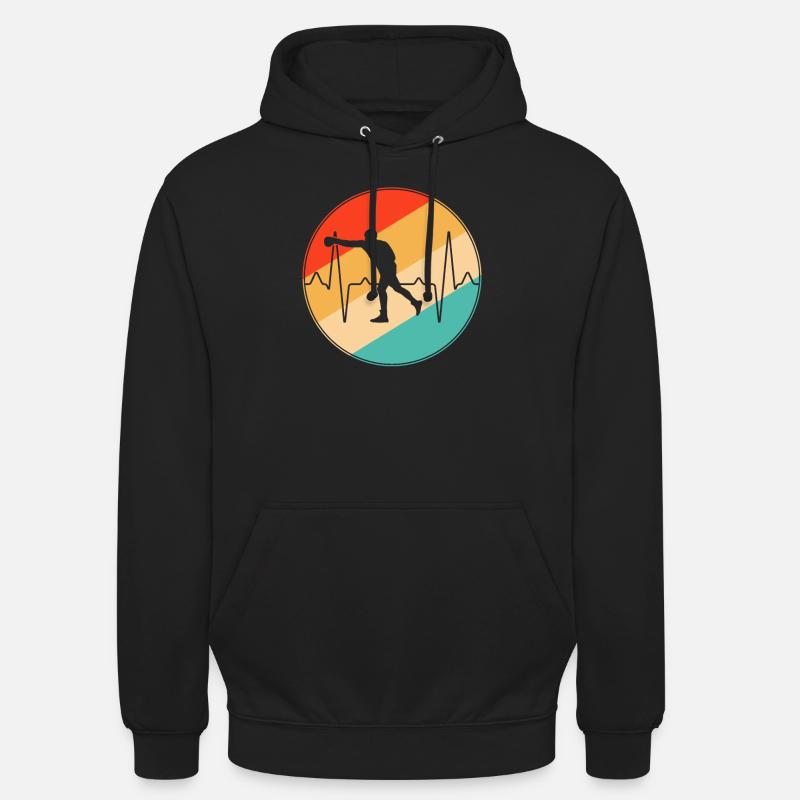 Boxe Heartbeat Rétro - Sweat-shirt à capuche unisexe - noir