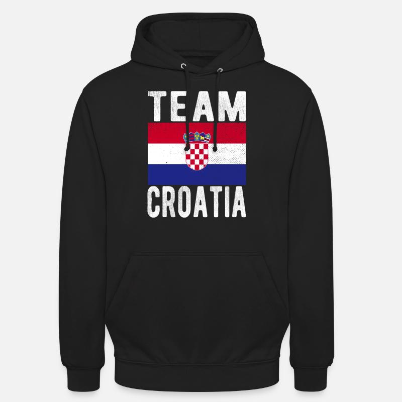 Drapeau de la Croatie - Sweat-shirt à capuche unisexe - noir