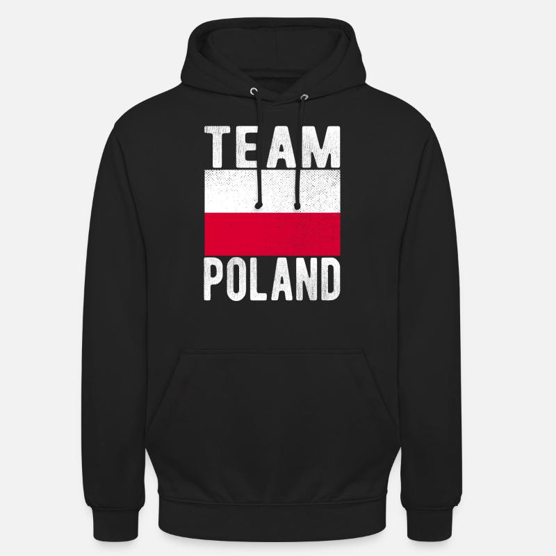 Drapeau de la Pologne - Sweat-shirt à capuche unisexe - noir