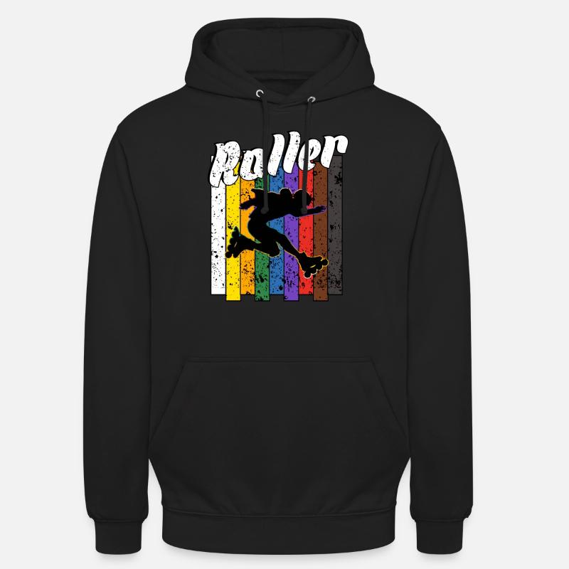 Rollerblades rollers - Sweat-shirt à capuche unisexe - noir
