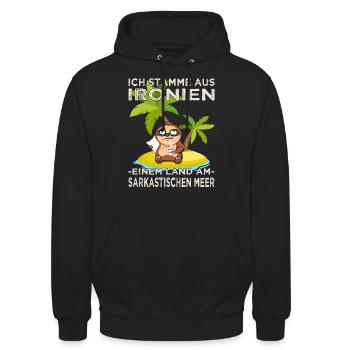Sarkastischer & ironischer Bürohumor - Unisex Hoodie - Schwarz - Vorne - Alina (178cm) & Michal (187cm)
