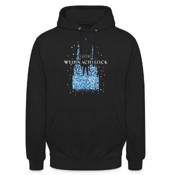 Kölner Dom Weihnachtszeit Köln Kölsch Heiligabend - Unisex Hoodie - Schwarz - Vorne - Alina (178cm) & Michal (187cm)