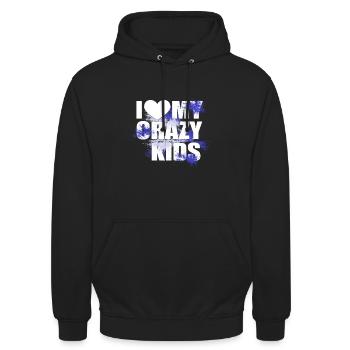 i heart my crazy kids - Unisex Hoodie - Schwarz - Vorne - Alina (178cm) & Michal (187cm)