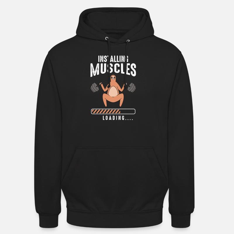 Installing Muscles Loading - Unisex Hoodie - black