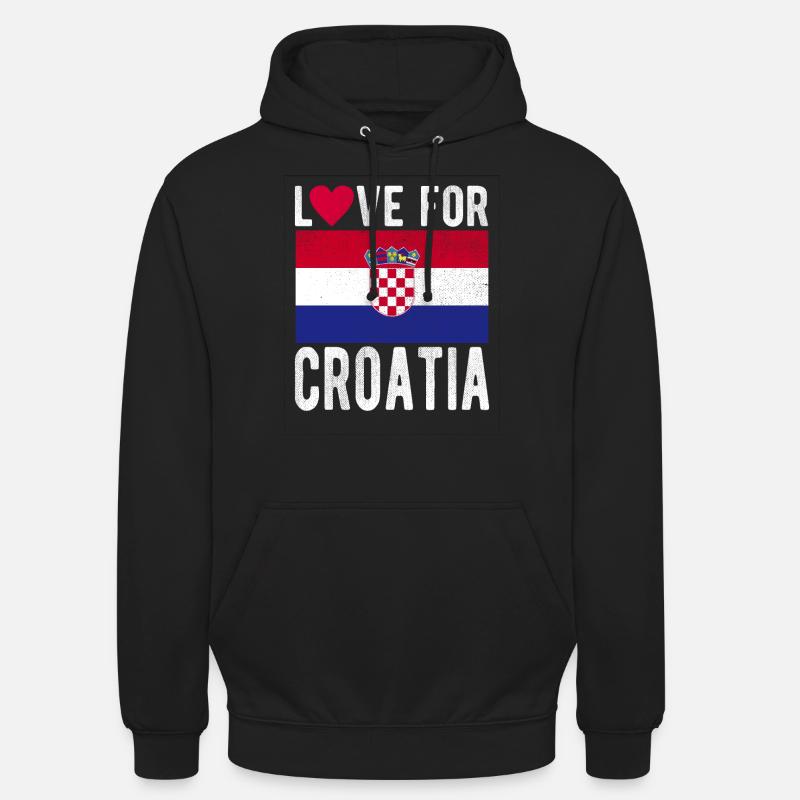 Drapeau de la Croatie - Sweat-shirt à capuche unisexe - noir