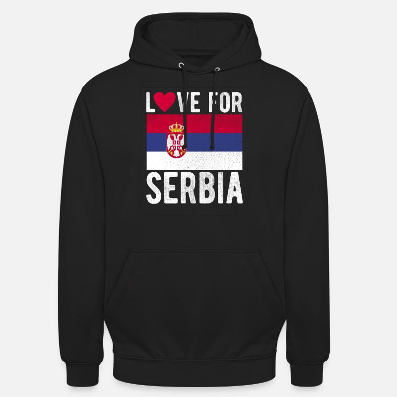 Drapeau de la Serbie - Sweat-shirt à capuche unisexe - noir