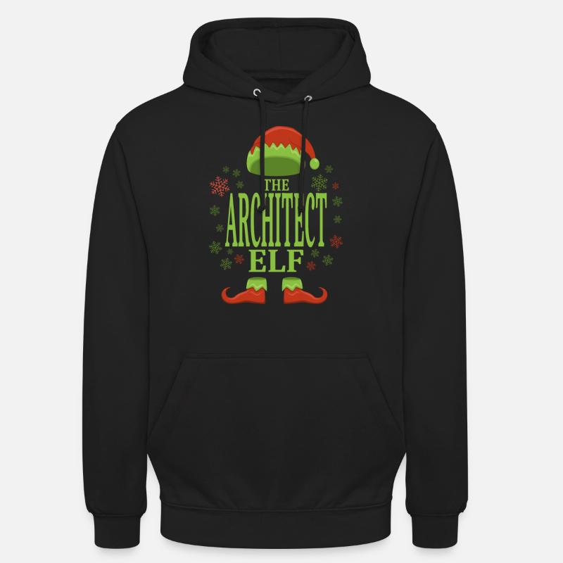 Architecte Elfe de Noël - Sweat-shirt à capuche unisexe - noir