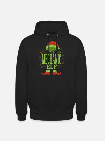 Mechanic Christmas Elf - Unisex Hoodie - black