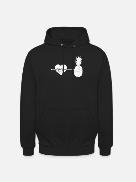 Ananas Herzschlag - Unisex Hoodie - Schwarz