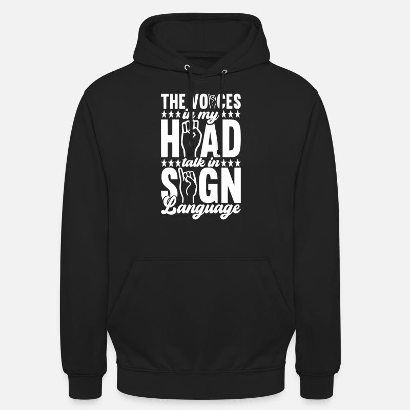 Deaf Deaf Mute Deaf - Unisex Hoodie - black