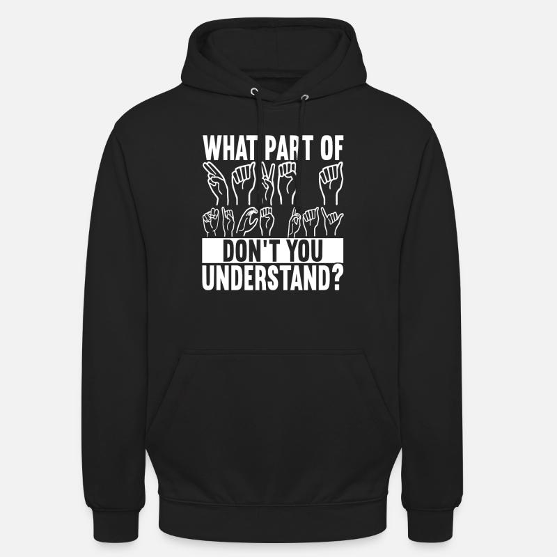 Deaf Deaf Mute Deaf - Unisex Hoodie - black