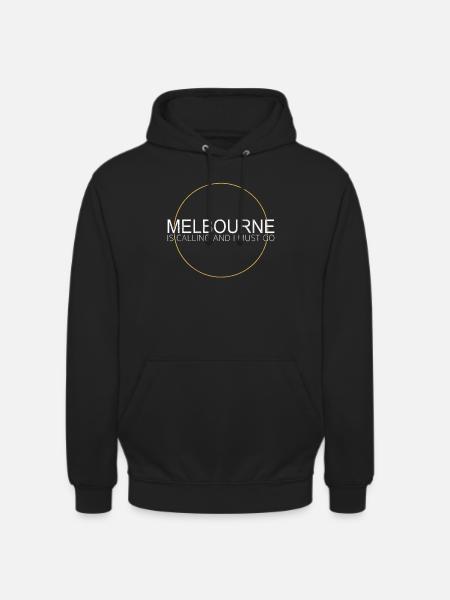 Citation de Melbourne - Sweat-shirt à capuche unisexe - noir