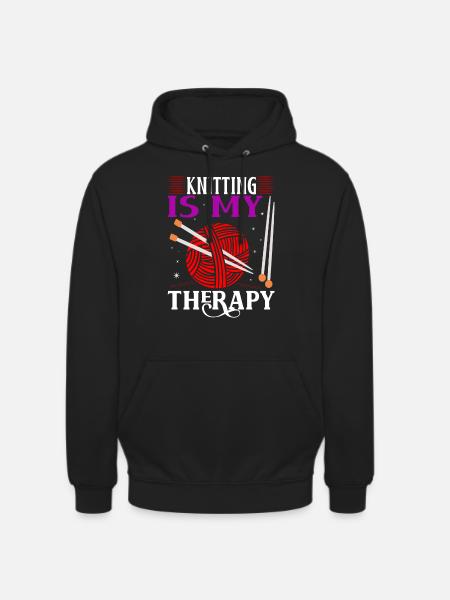 Lustiges Stricken - Unisex Hoodie - Schwarz