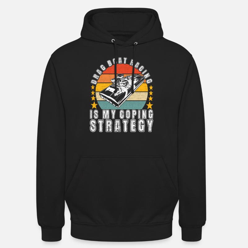 Course de dragsters - Sweat-shirt à capuche unisexe - noir