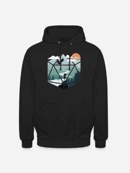 RPG rpg bordrollespil rollespil gamer rollespil - Hættetrøje unisex - sort