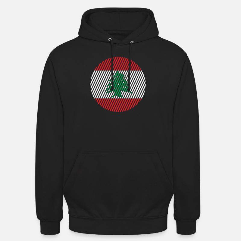 Drapeau du Liban - Sweat-shirt à capuche unisexe - noir