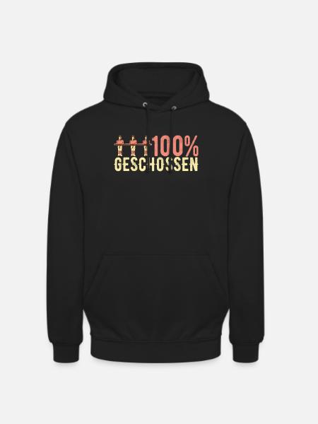 Tischfussball Tischkicker - Unisex Hoodie - Schwarz