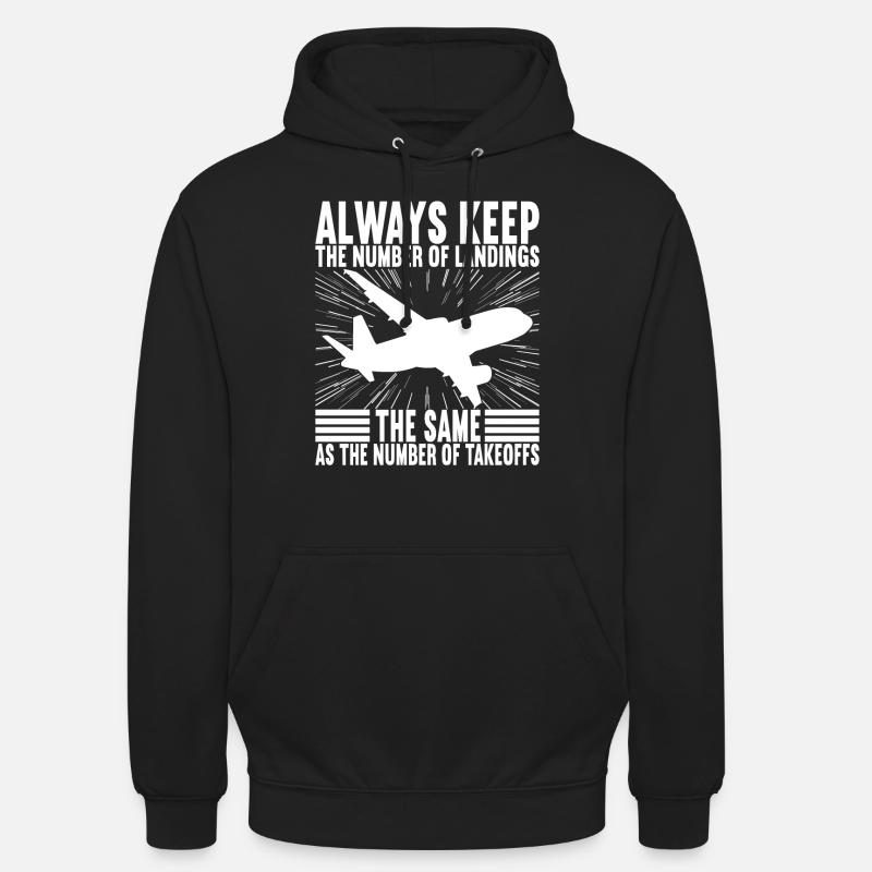 Pilot Flugzeug - Unisex Hoodie - Schwarz
