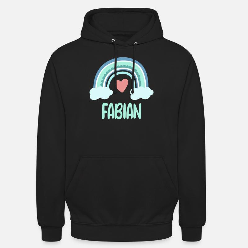 Fabian Nom Rainbow Baby - Sweat-shirt à capuche unisexe - noir
