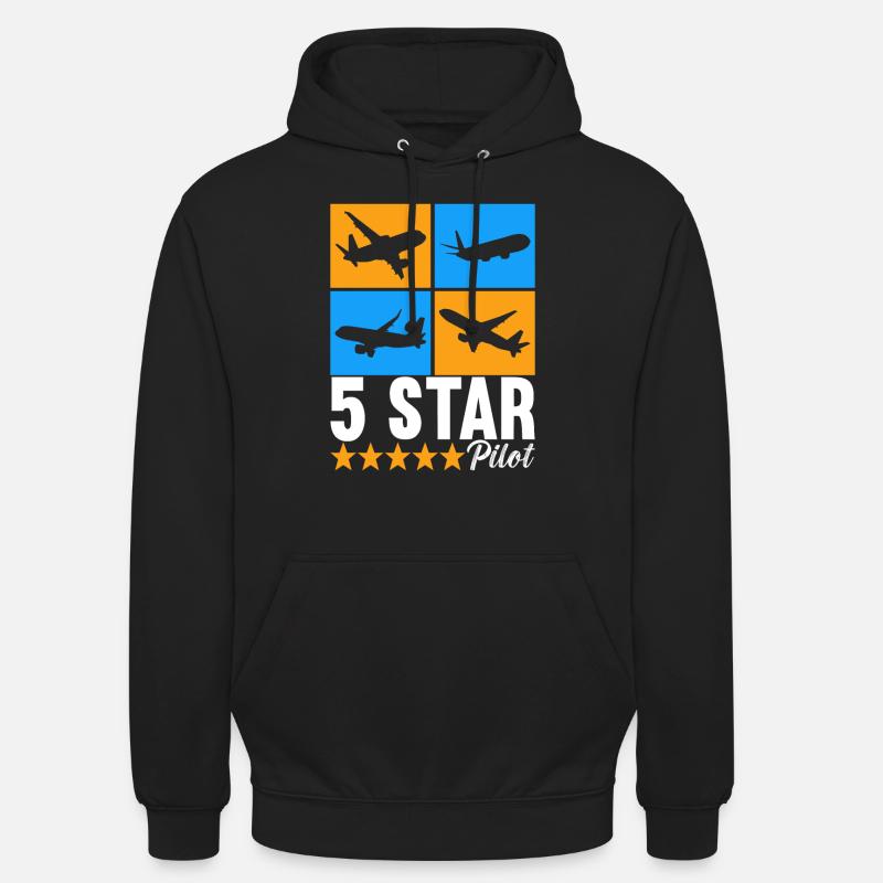 Pilote d’avion - Sweat-shirt à capuche unisexe - noir