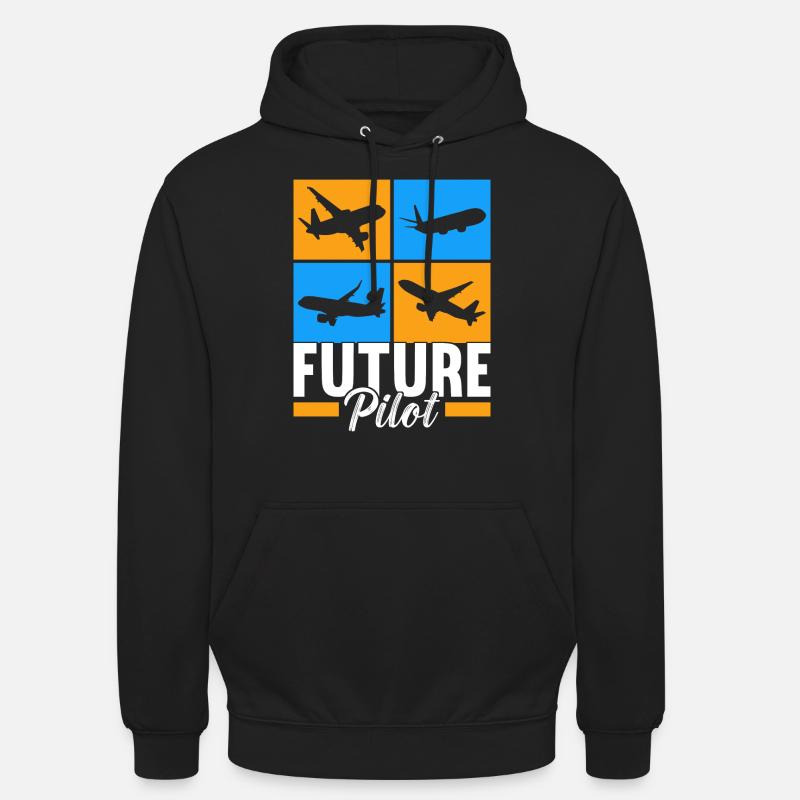Pilot Flugzeug - Unisex Hoodie - Schwarz