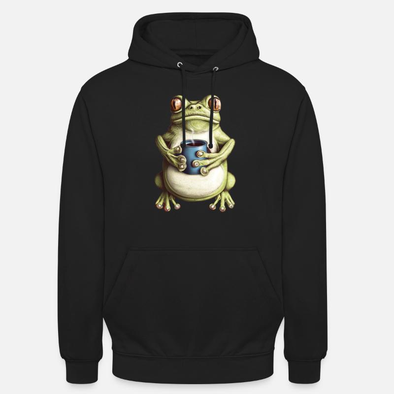Café de grenouille crapaud - Sweat-shirt à capuche unisexe - noir