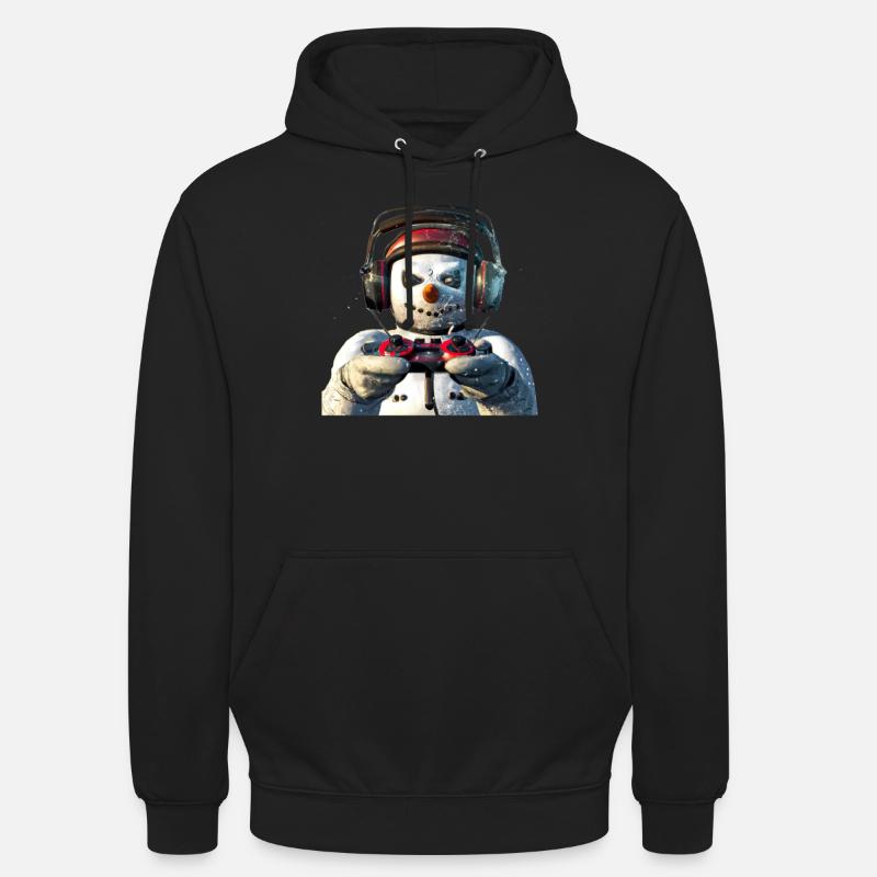 Manette de jeu Snowman - Sweat-shirt à capuche unisexe - noir