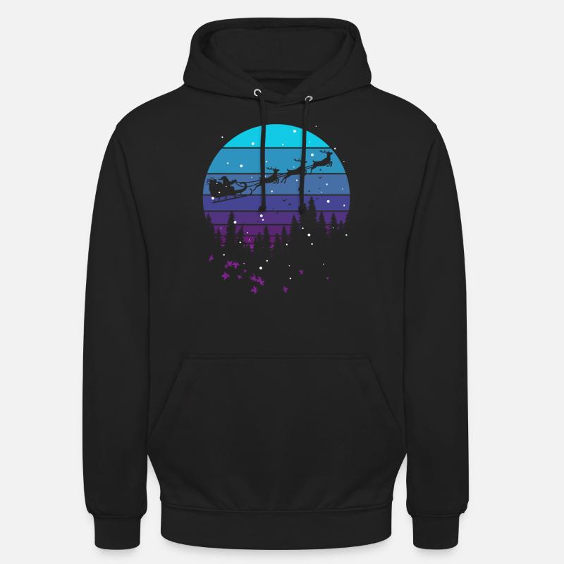 Weihnachtsmann im Wald - Unisex Hoodie - Schwarz