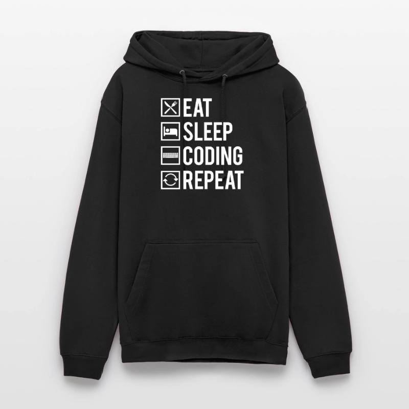 Eat Sleep Coding Repeat Dev Codeur Humour Sweat-shirt à capuche unisexe