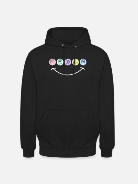 Gebärdensprache Für Gehörlose - Unisex Hoodie - Schwarz