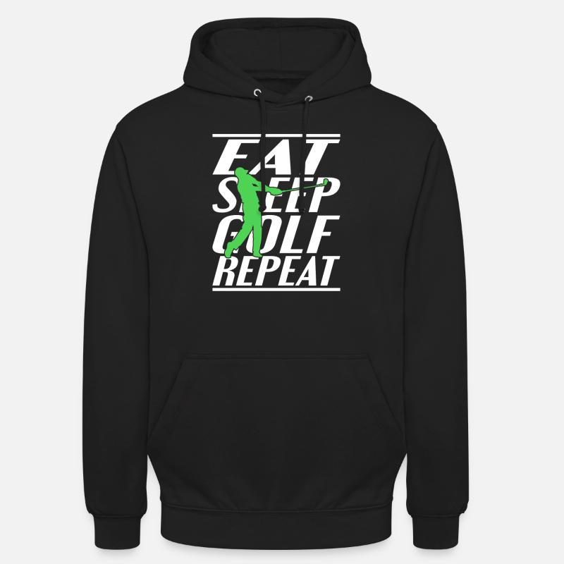 Nourriture Dormir Golf - Sweat-shirt à capuche unisexe - noir