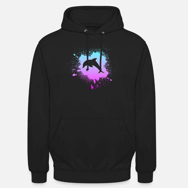 Delfin - Unisex Hoodie - Schwarz