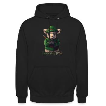 Sheepishly Irish St. Patty - Unisex Hoodie - Schwarz - Vorne - Alina (178cm) & Michal (187cm)