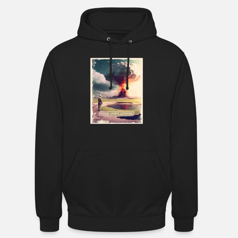 Jouer au golf Monde post-apocalyptique - Sweat-shirt à capuche unisexe - noir
