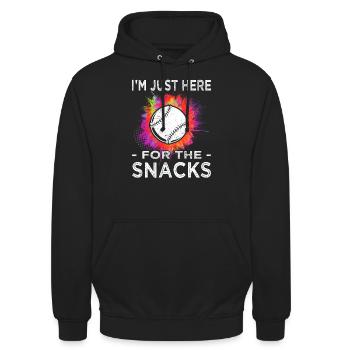 Im just here for Baseball - Baseball players - Unisex Hoodie - black - Front - Alina (178cm) & Michal (187cm)