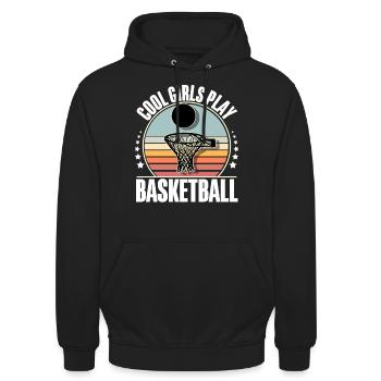 Basketball féminin Basketball féminin - Sweat-shirt à capuche unisexe - noir - Devant - Alina (178cm) & Michal (187cm)