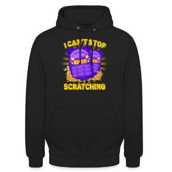 Ich kann nicht aufhören zu kratzen - Unisex Hoodie - Schwarz - Vorne - Alina (178cm) & Michal (187cm)