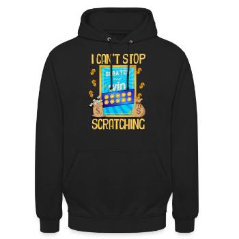 Ich kann nicht aufhören zu kratzen - Unisex Hoodie - Schwarz - Vorne - Alina (178cm) & Michal (187cm)