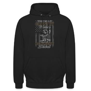 This Is My Country Concert Music Line Dancing - Unisex Hoodie - Schwarz - Vorne - Alina (178cm) & Michal (187cm)