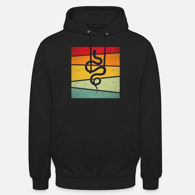 Serpent Rétro - Sweat-shirt à capuche unisexe - noir