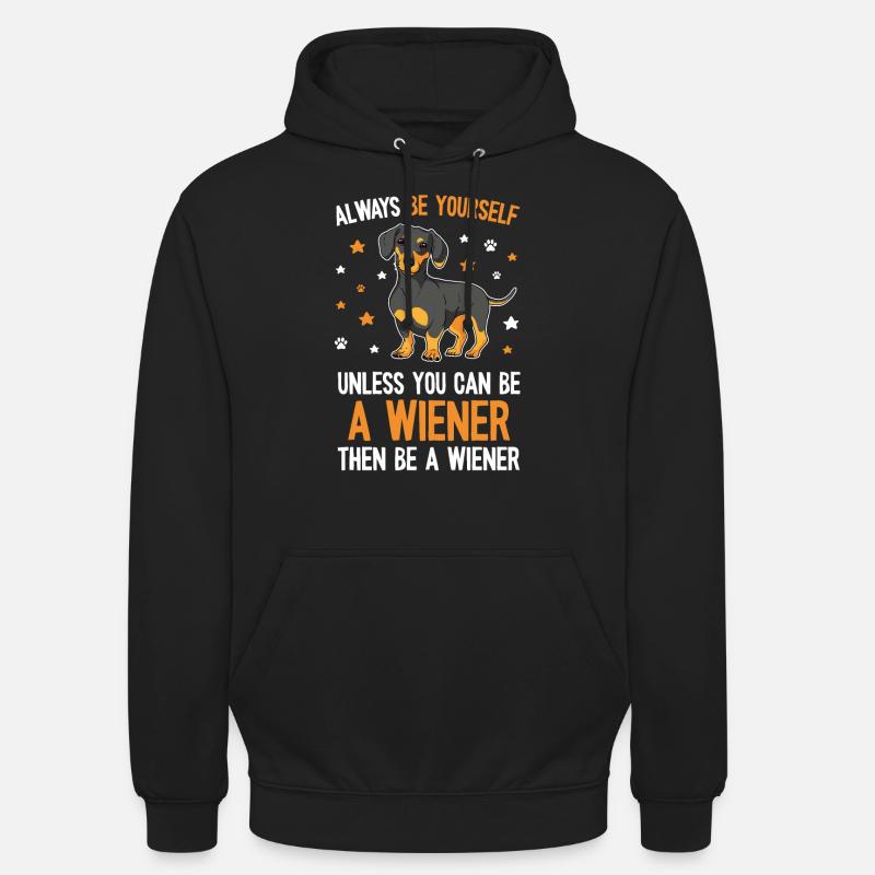 Maman teckel mignonne - Sweat-shirt à capuche unisexe - noir