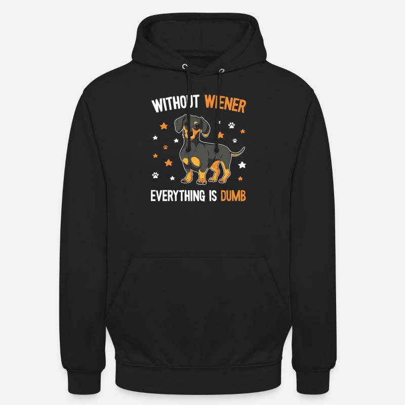Maman teckel mignonne - Sweat-shirt à capuche unisexe - noir