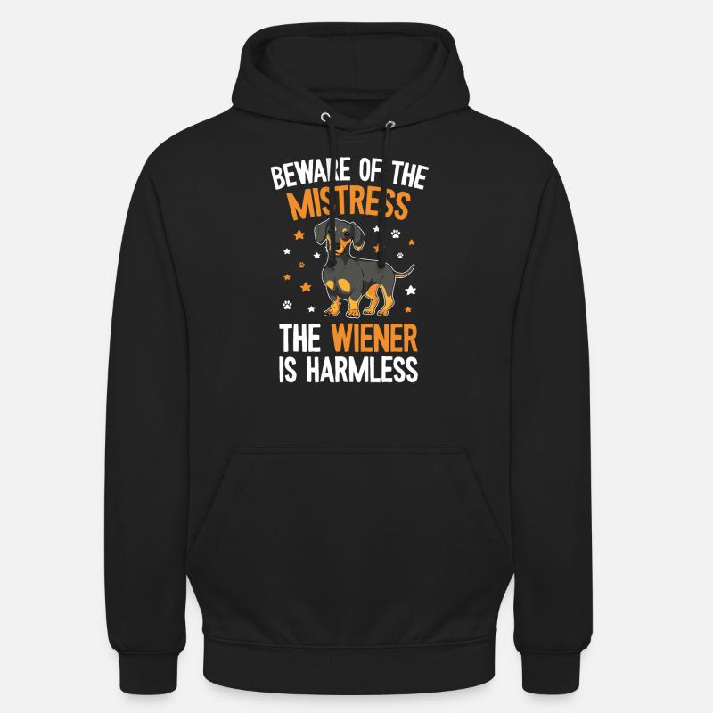 Maman teckel mignonne - Sweat-shirt à capuche unisexe - noir