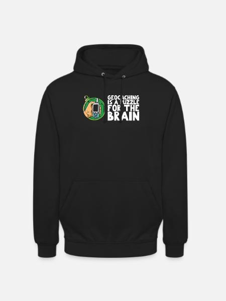 Geocaching er et puslespil for hjernen - Hættetrøje unisex - sort