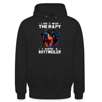 Rottweiler - Amoureux des chiens - Propriétaires de chiens - Sweat-shirt à capuche unisexe - noir - Devant - Alina (178cm) & Michal (187cm)