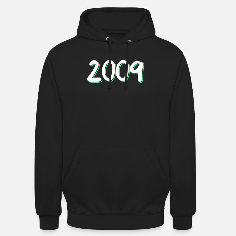 2009 Anniversaire - Sweat-shirt à capuche unisexe - noir