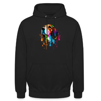 Beagle - Amoureux des chiens - Propriétaires de chiens - Sweat-shirt à capuche unisexe - noir - Devant - Alina (178cm) & Michal (187cm)