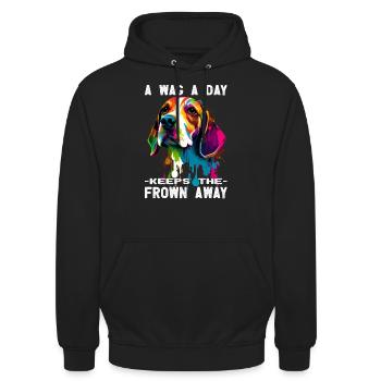 Beagle - Amoureux des chiens - Propriétaires de chiens - Sweat-shirt à capuche unisexe - noir - Devant - Alina (178cm) & Michal (187cm)