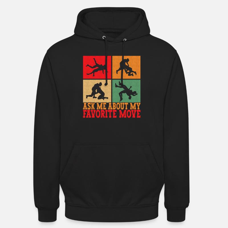 Lutte Lutteurs Lutteurs - Sweat-shirt à capuche unisexe - noir
