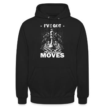 Chess - Chess player - Unisex Hoodie - black - Front - Alina (178cm) & Michal (187cm)